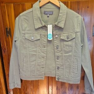 Just USA Women's Sage Green Jean Jacket